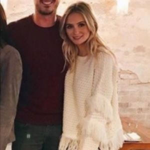 Rue Stiic Isabel Cream Fringe Sweater